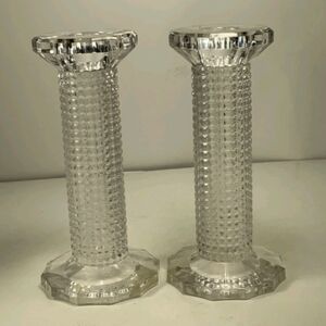 Mikasa Nob Hill 5 3/4" Crystal Candle Holders